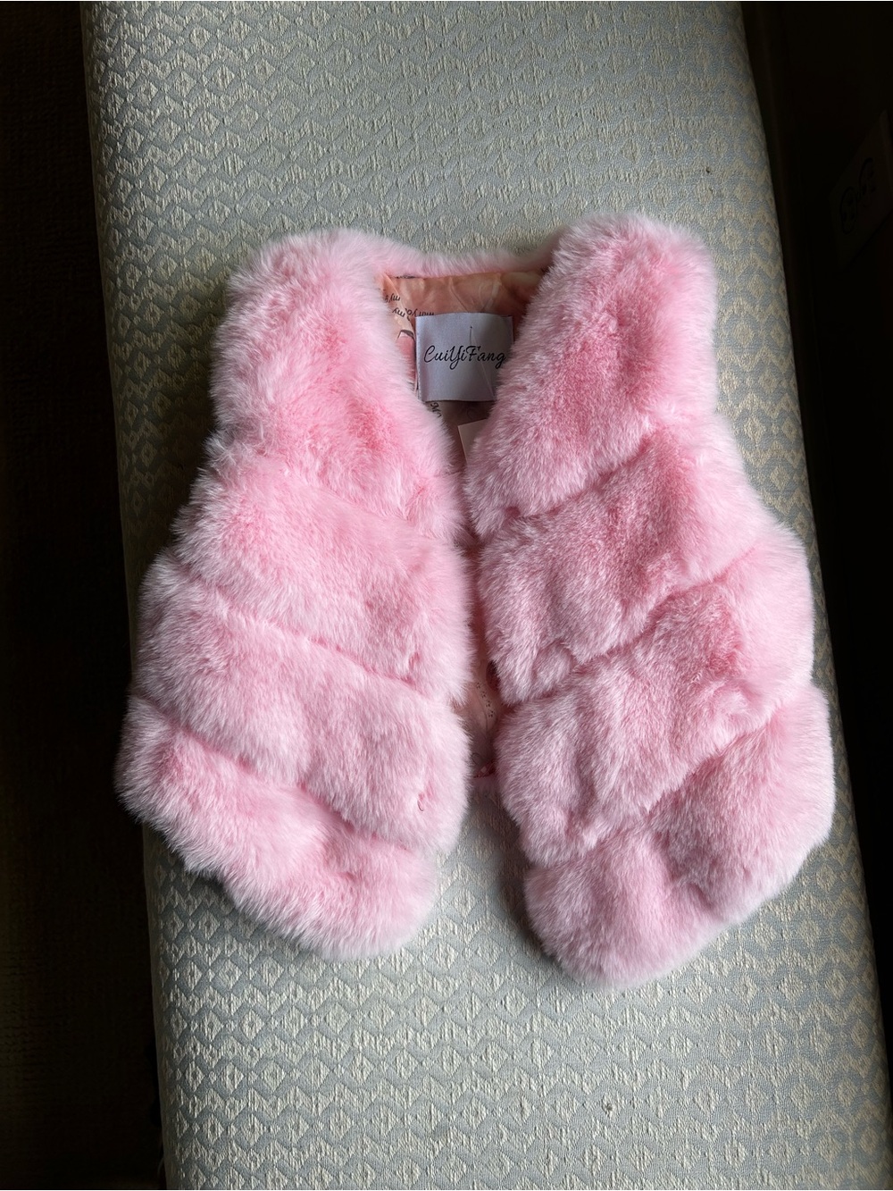 Girls' Soft Pink Faux Fur Vest - Cuddly Layering Piece. Sz 4T NET